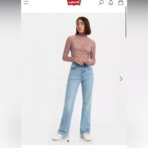 Levis bootcut ribcage jeans